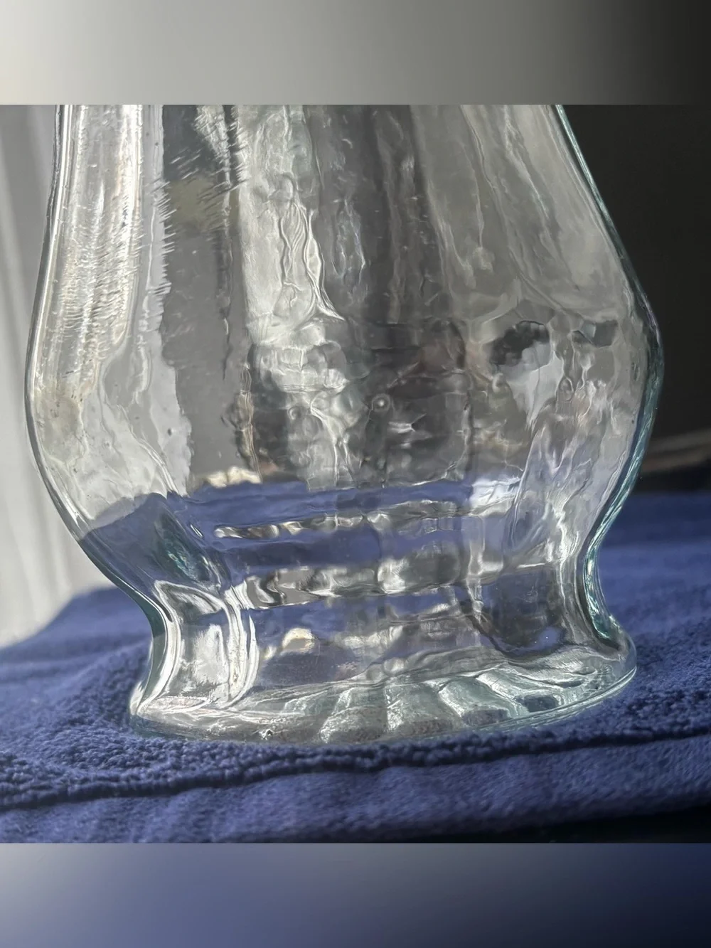 Vintage Hoosier Glass 4093-B Hexagonal Fluted Clear Vase - 10